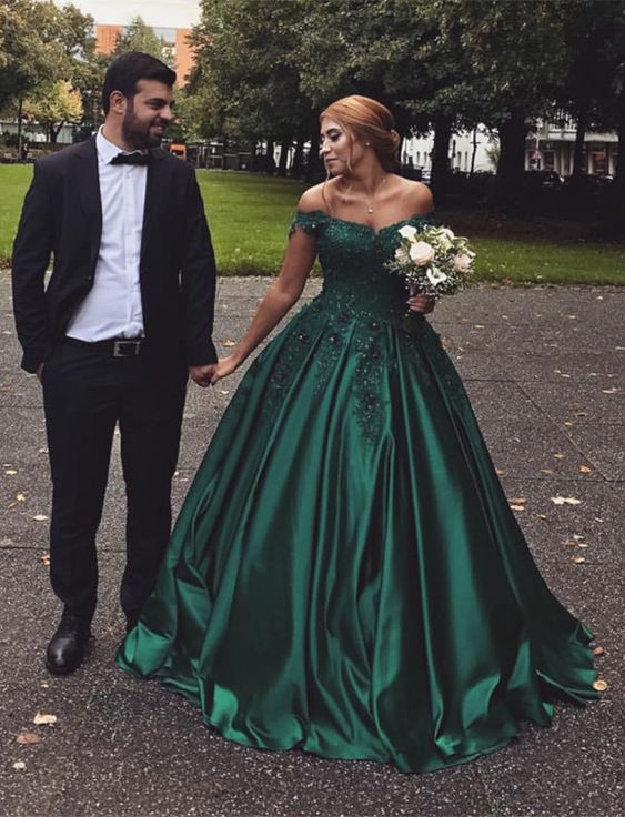 Green Satin Dress