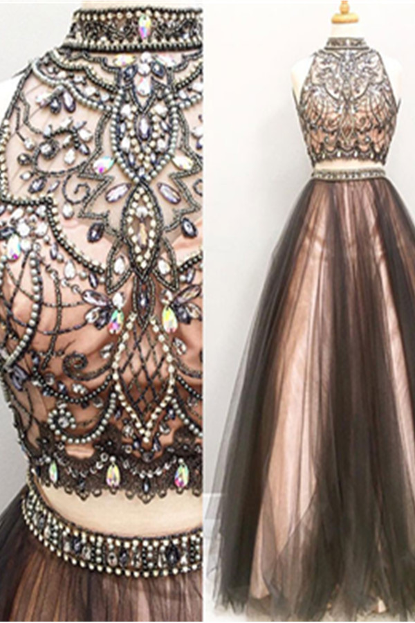 2 piece evening gown