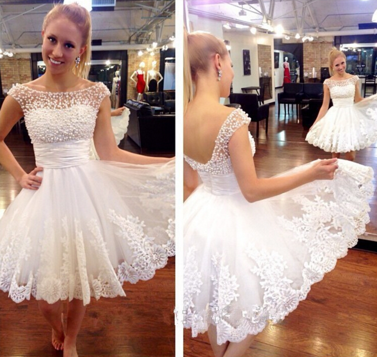 elegant white cocktail dresses