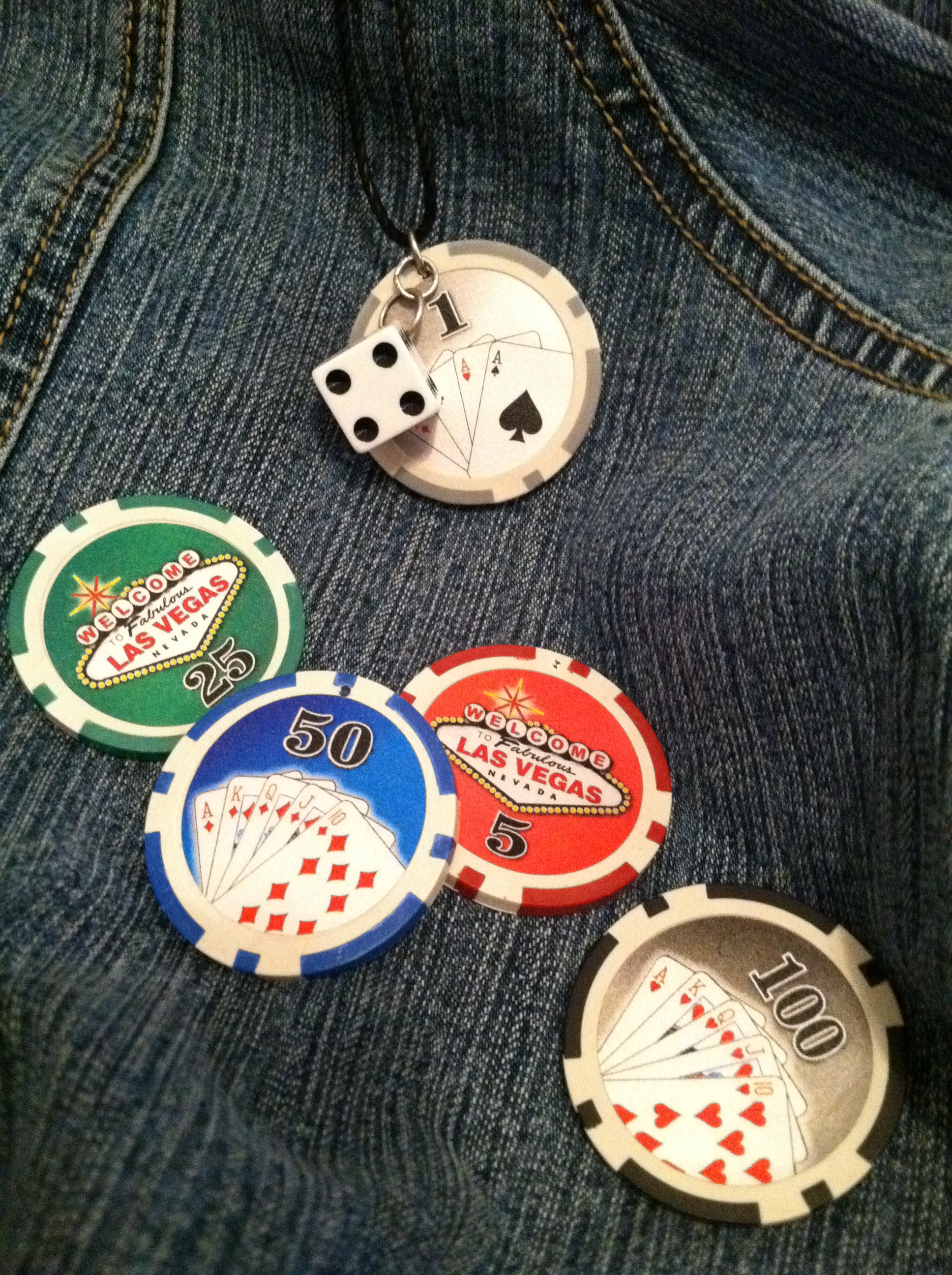 Las Vagas Poker Chip Necklace on Storenvy
