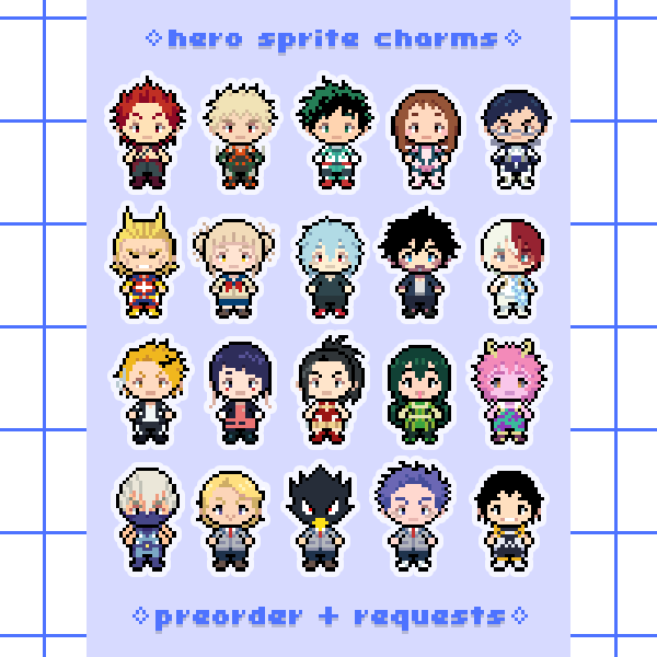 hero sprite charms on storenvy