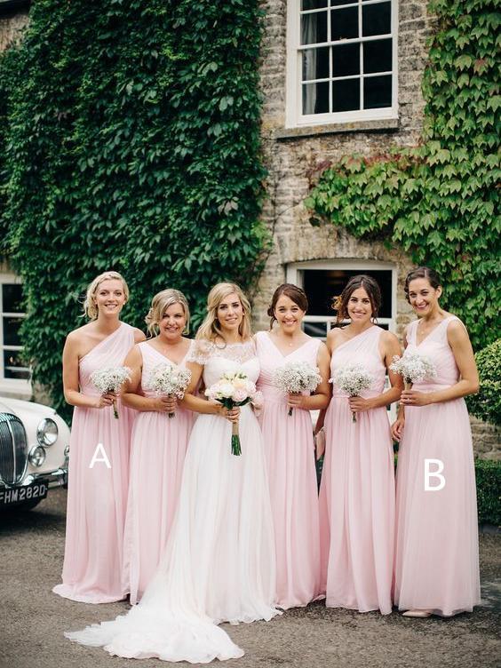 pale pink bridesmaid dresses