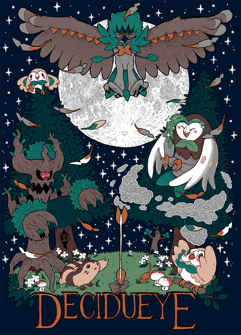 pokémon decidueye print on storenvy