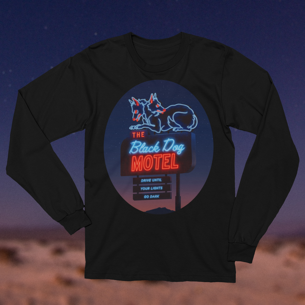 The Black Dog Motel Long Sleeve TShirt · DAPPERMOUTH · Print Shop