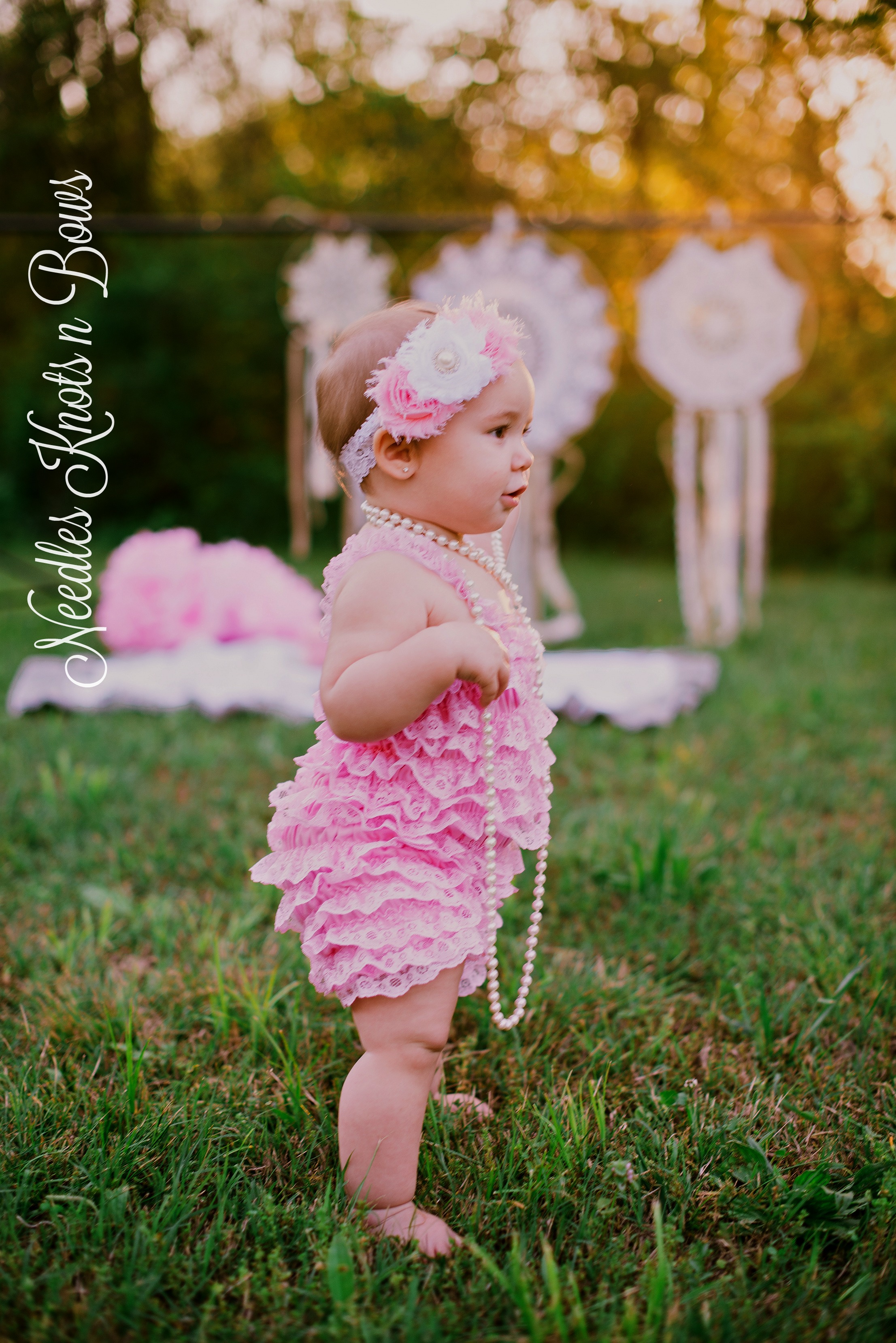 baby girls pink white