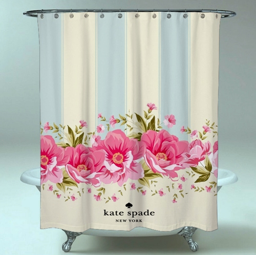 Best Kate Spade Floral New Beautiful Waterproof Shower Curtain
