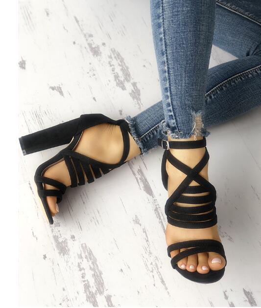 Charming Strappy Open Toe Stiletto Sandals Hot High Shoes Cheap Prom Shoes M5740 Â· Eoooh 
