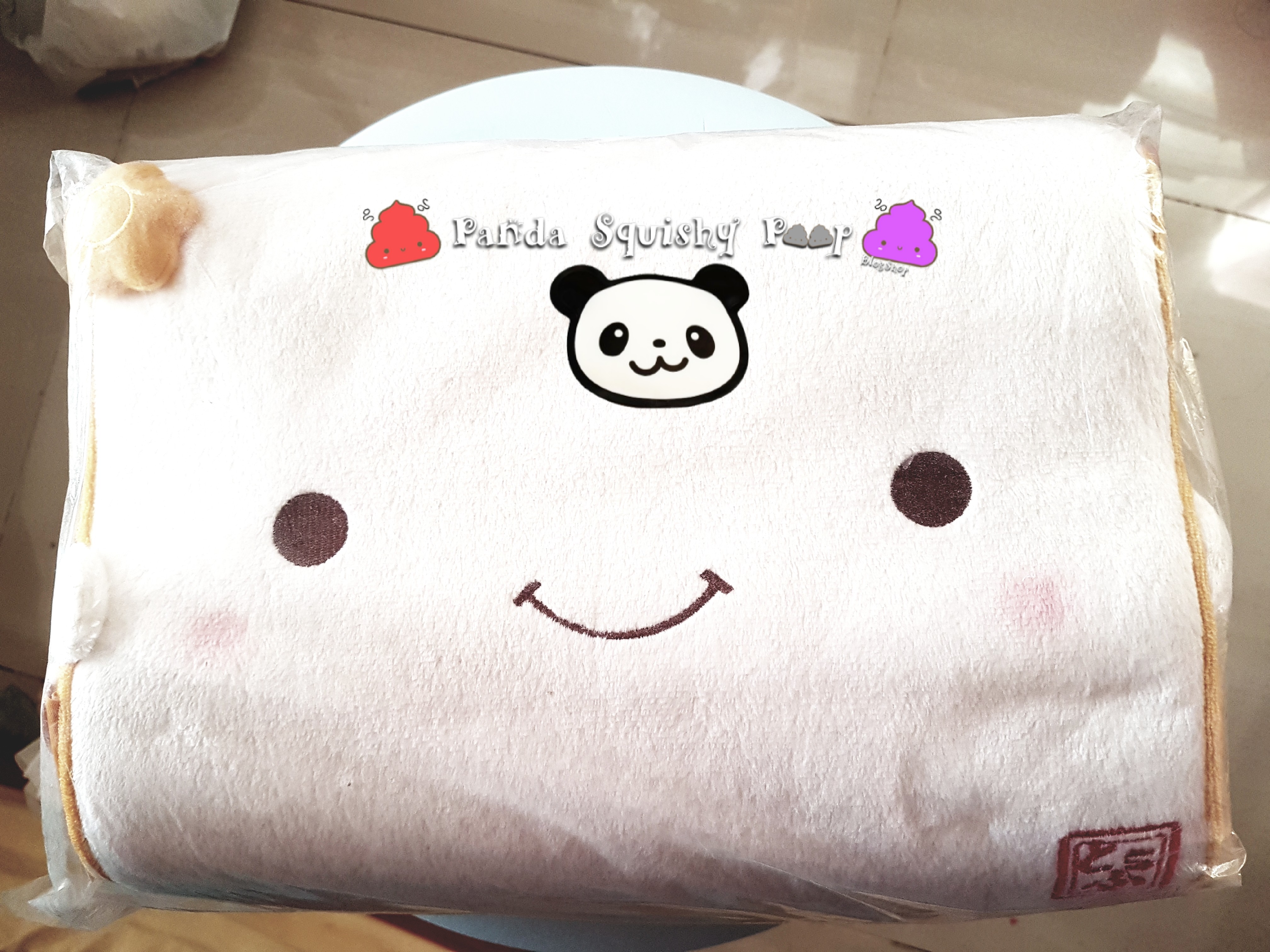 Panda Squishy Poop Hannari Tofu Mini Pillow With Zipper Online