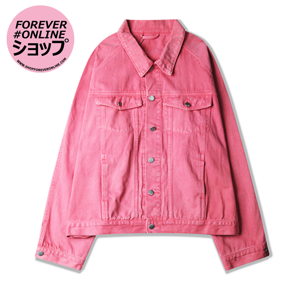 rose pink denim jacket
