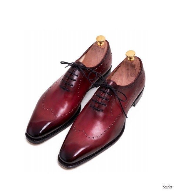 maroon color formal shoes