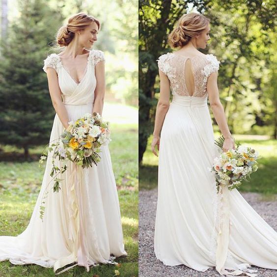 vintage beach wedding dresses