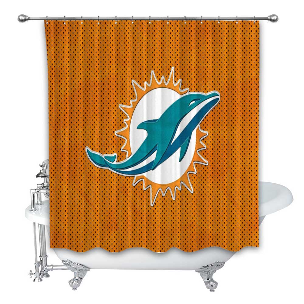 Nfl Miami Dolphins Football Custom Shower Curtain 100 Polyester