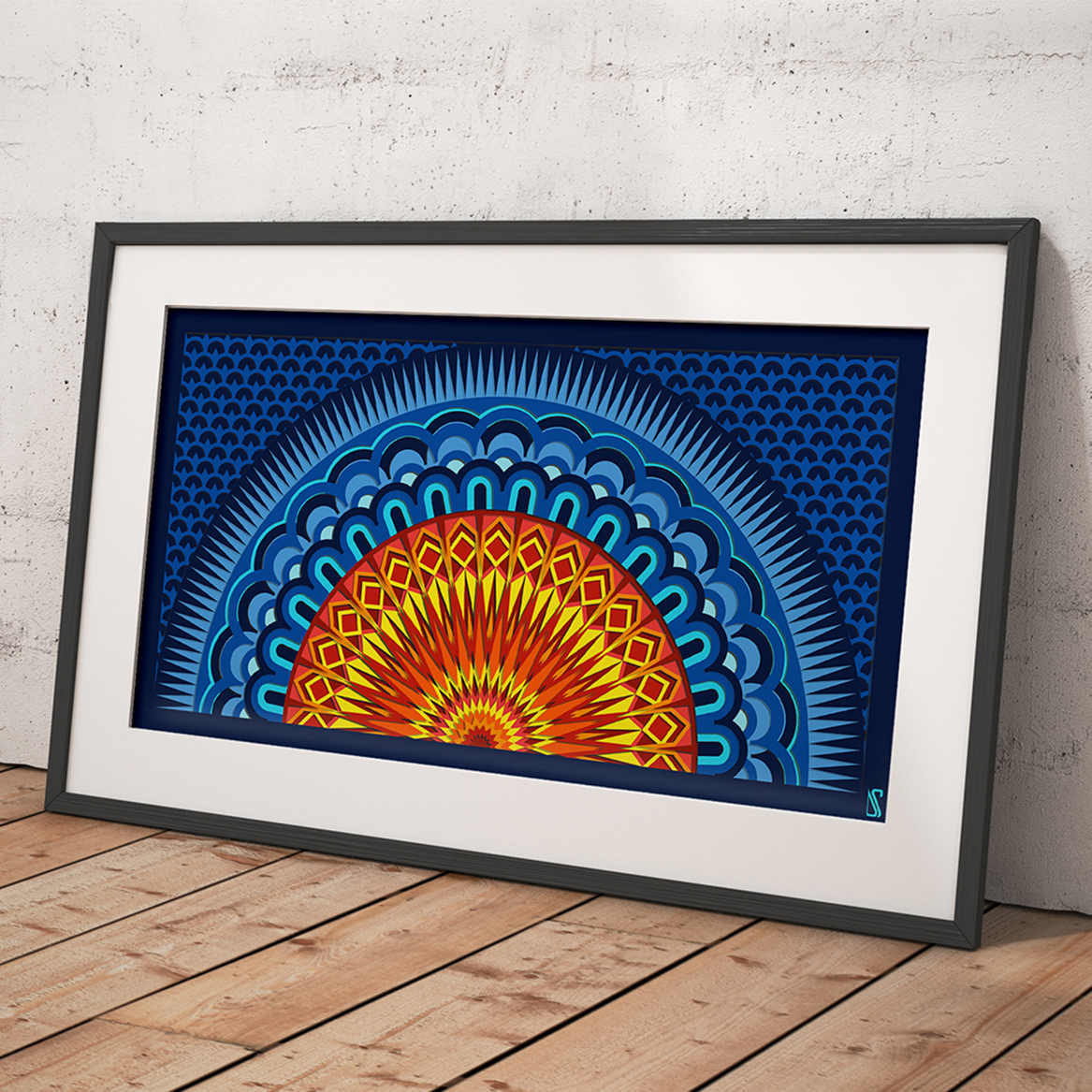 Contemporary Zen Wall Art - Crimson and Fallow