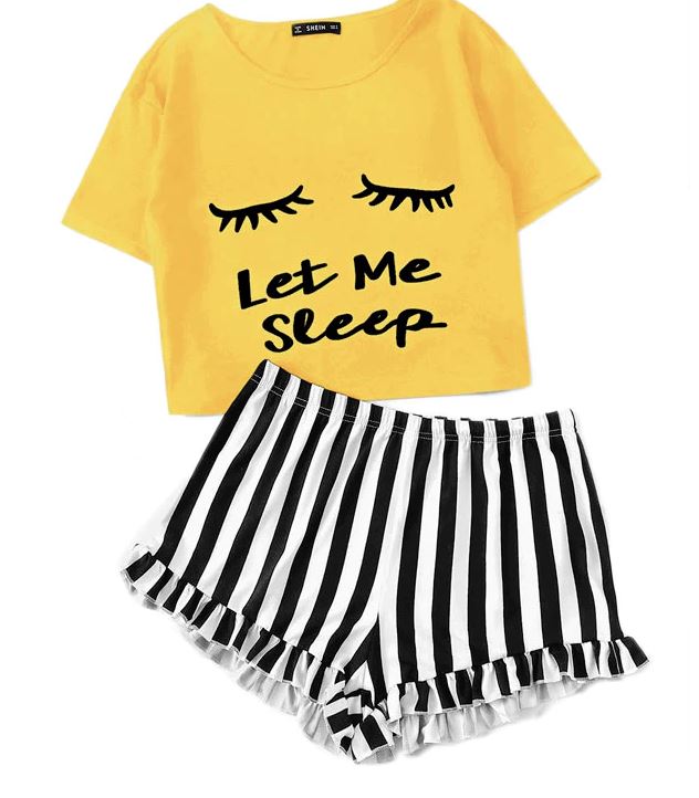 yellow pajamas