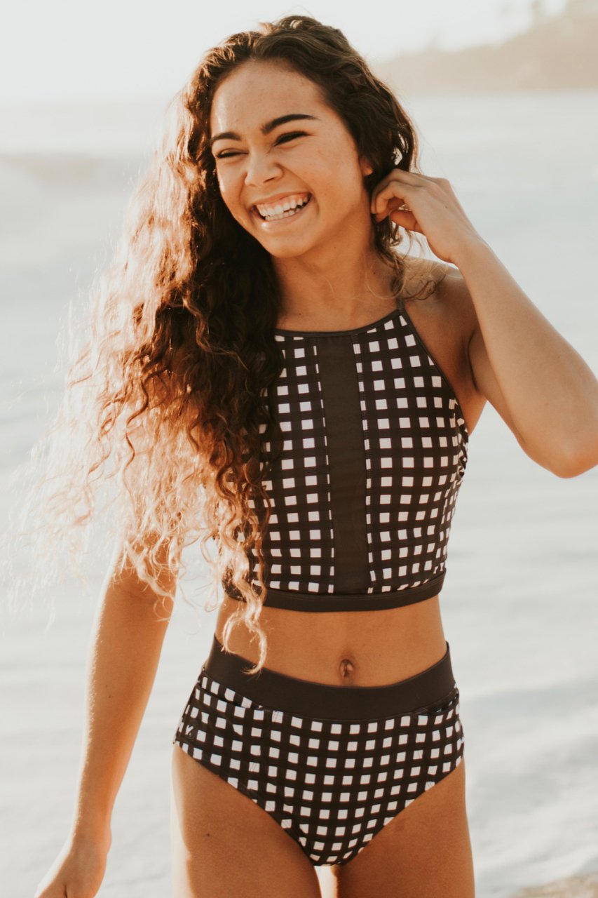 plaid swimsuit