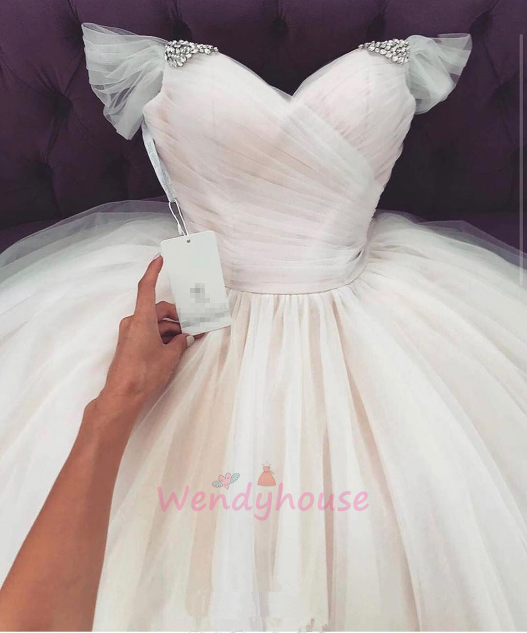 pale pink ball gown