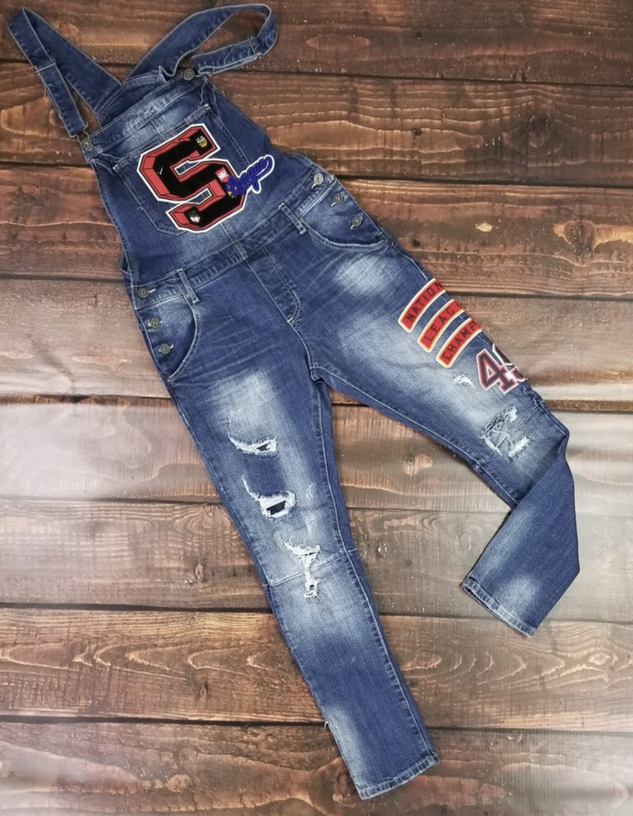 men's fashion denim overalls
