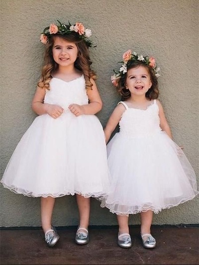 tea length flower girl dresses