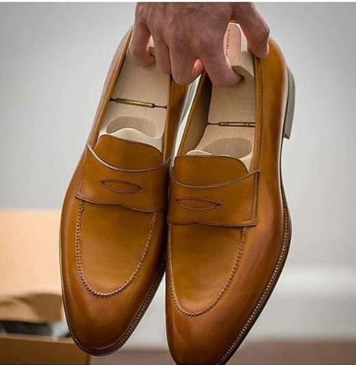 tan leather formal shoes
