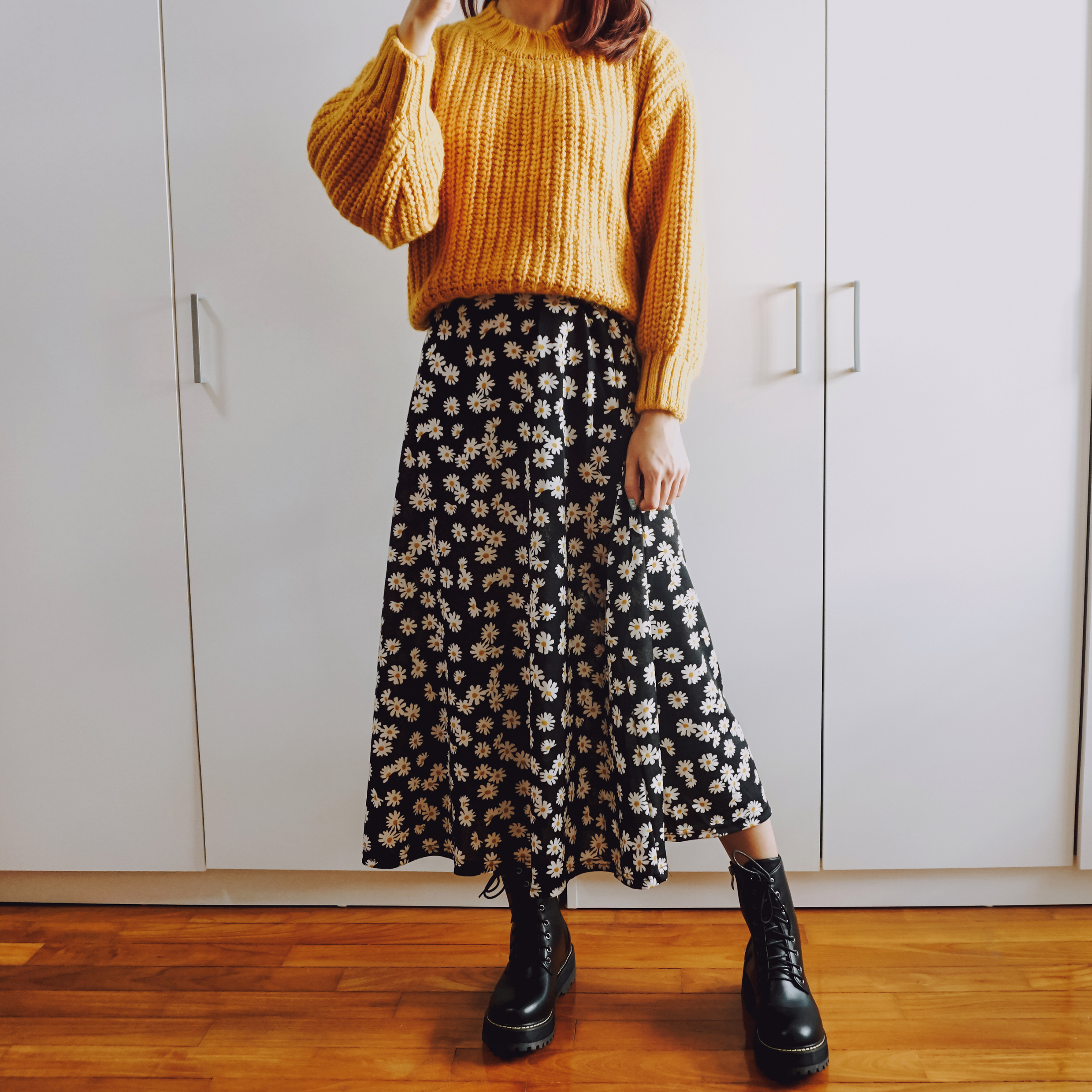 Daisy Midi Skirt (Black) sold by 