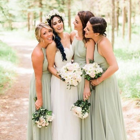 light sage bridesmaid dresses