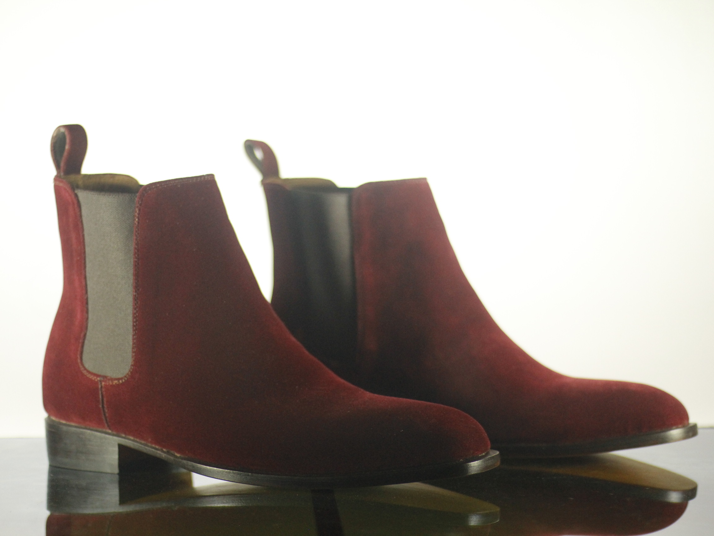 burgundy dress boots