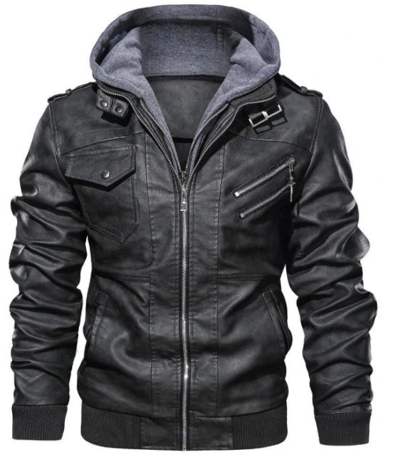 hooded baseball jacket